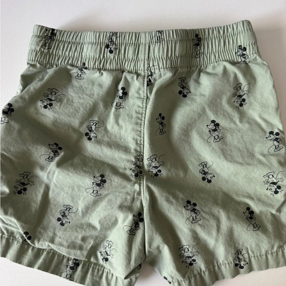 GAP c Disney Sage Green Toddler Shorts with Mickey Print